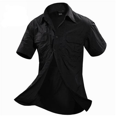Summer Men Shirt Military