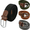 Stretch Braided Elastic Leather Buckle