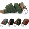 Stretch Braided Elastic Leather Buckle