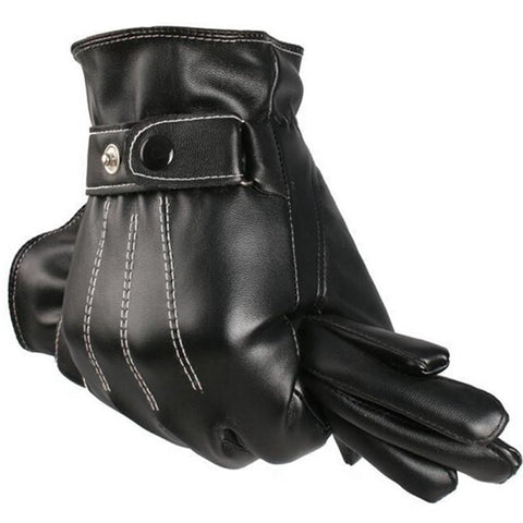 Classic Black Leather Gloves